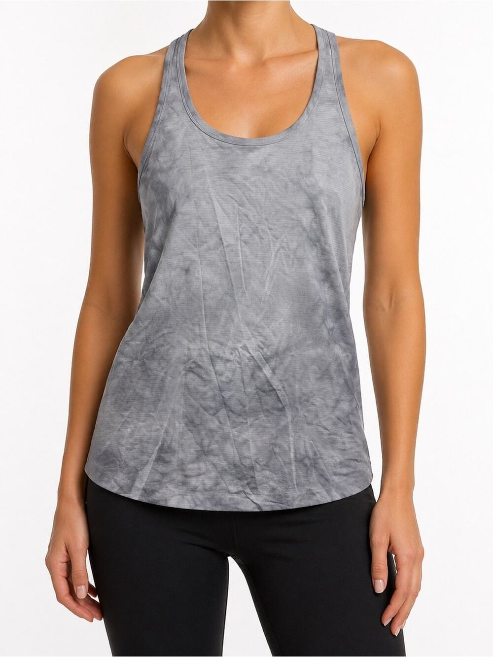 Lululemon Swifty Tech Racerback Tank Top in Gray Tie Dye Size 4
